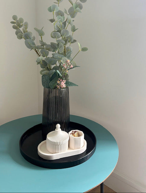 White Tealight Candle Holder Gift Set