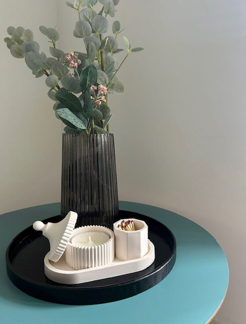 White Tealight Candle Holder Gift Set