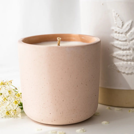 Sweet Amber Jesmonite Jar Candle