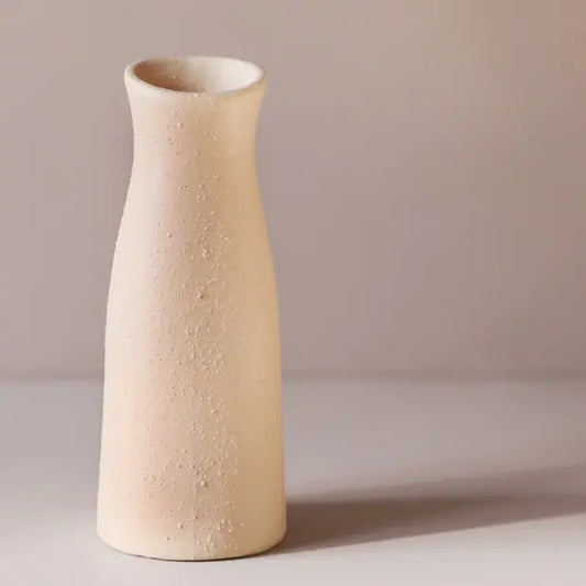 Peach Textured Ceramic Bud Vase