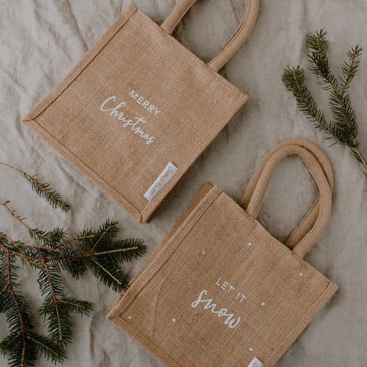 Let it Snow Jute Gift Bag
