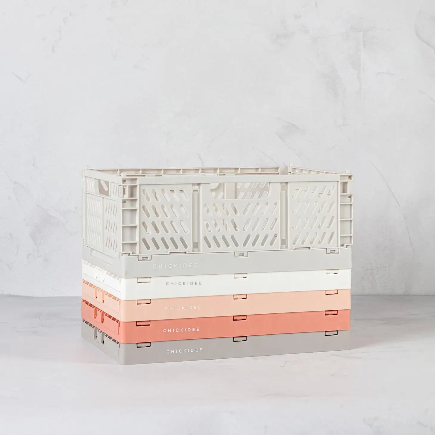 Clay Mini Folding Storage Crate