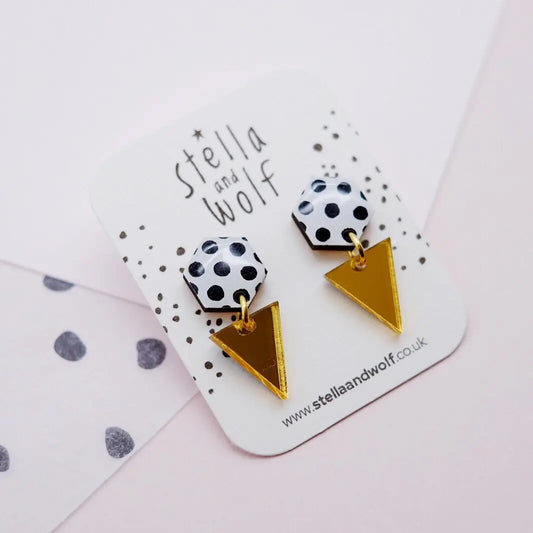 Polka Dot Drop Earrings