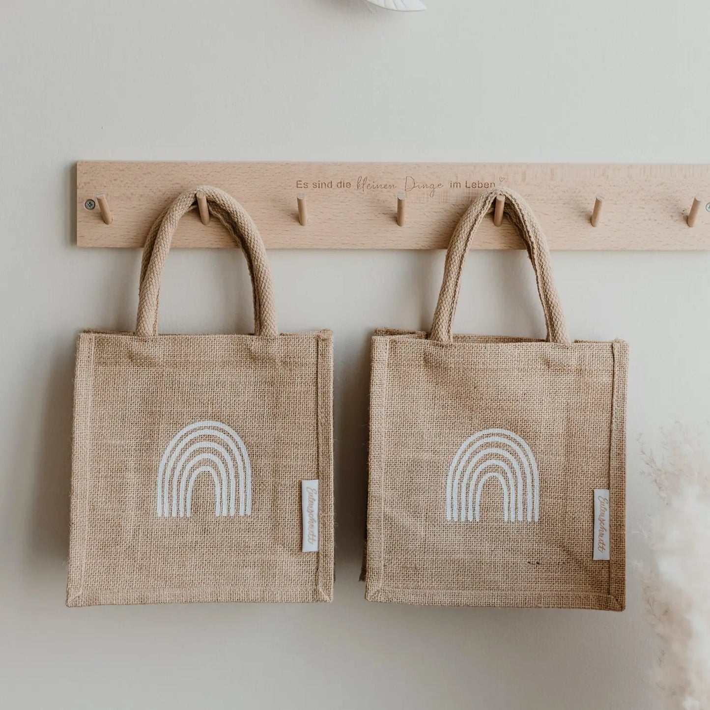 Rainbow Jute Gift Bag