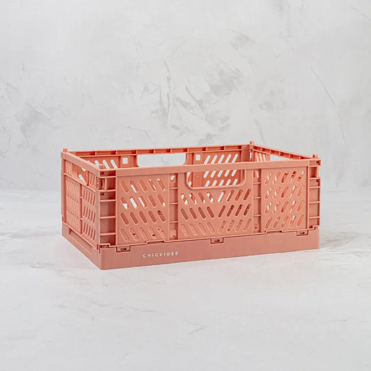 Rust Mini Folding Storage Crate