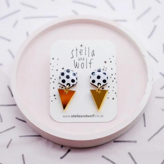 Polka Dot Drop Earrings