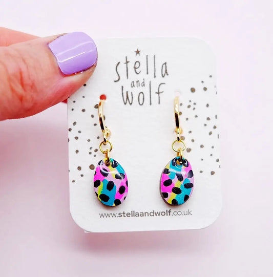 Retro Colourful Drop Earrings