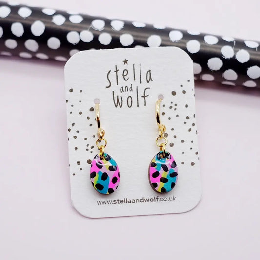 Retro Colourful Drop Earrings