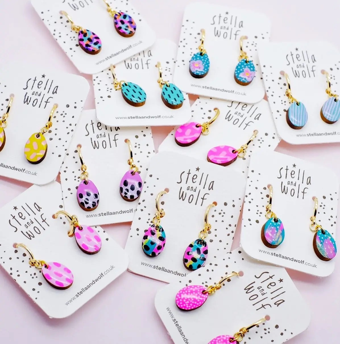 Retro Colourful Drop Earrings