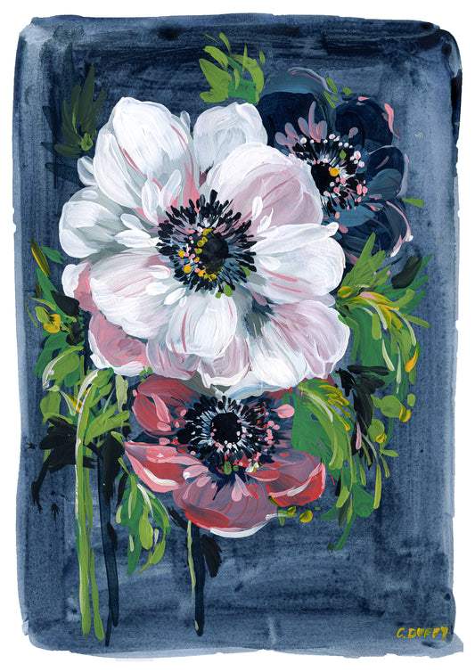 March Anemone Print - Caroline Duffy