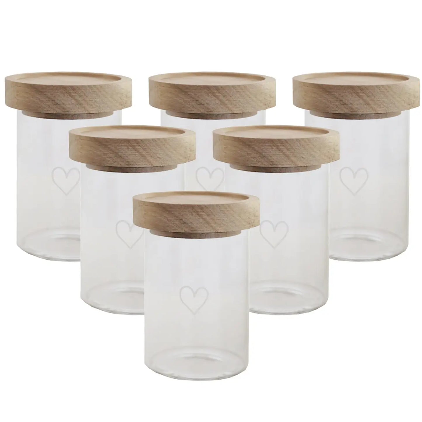 Mini Heart Storage Jars