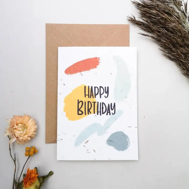 Happy Birthday Plantable Greeting Card