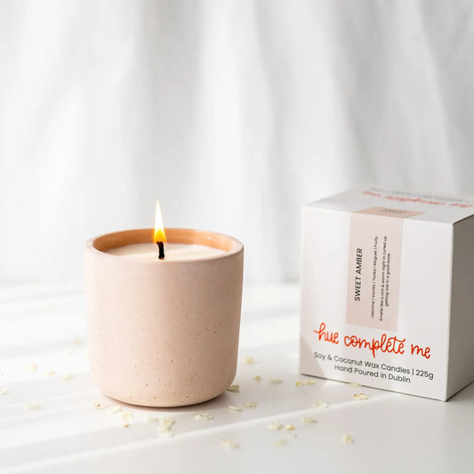 Sweet Amber Jesmonite Jar Candle