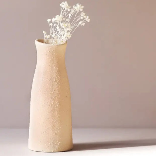 Peach Textured Ceramic Bud Vase