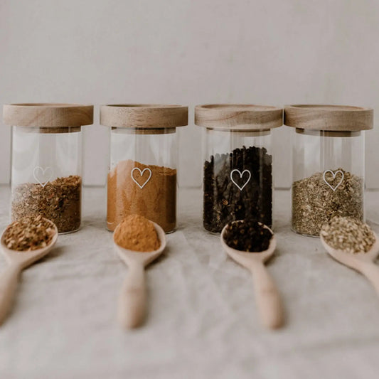 Mini Heart Storage Jars