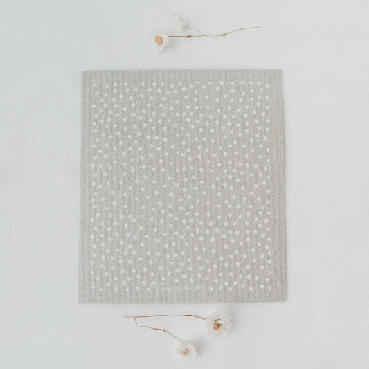 Grey Spotty Washable Sponge Cloths