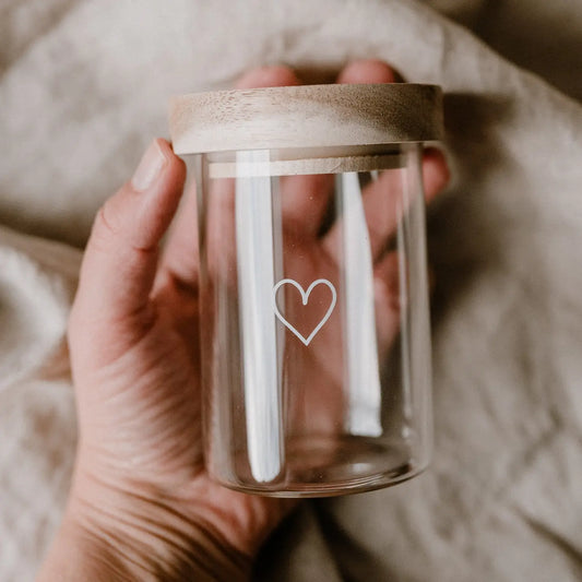 Mini Heart Storage Jars